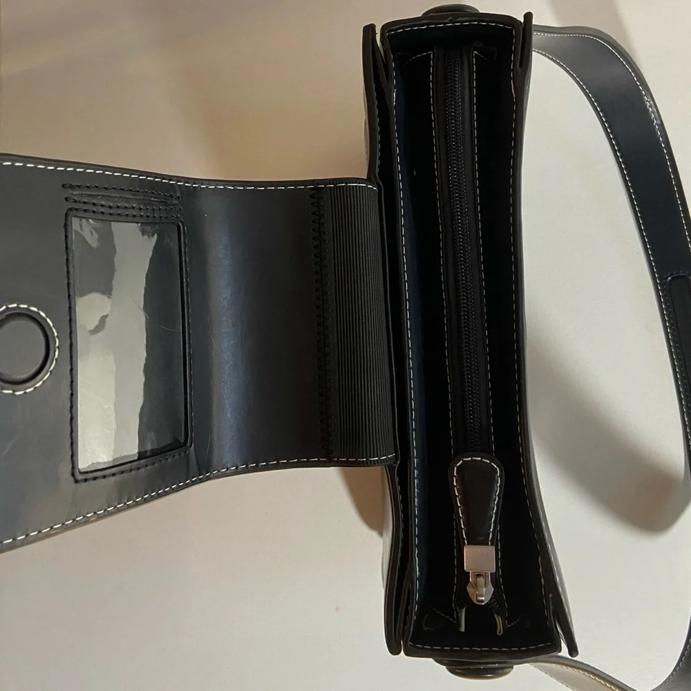 The Hermes of England Tanner Krolle London Classic Black Leather Bag Retail$2500 - Picture 15 of 16